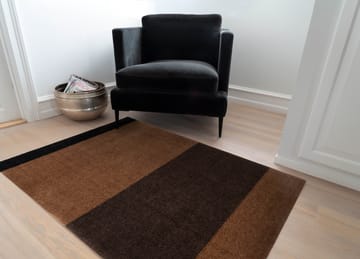 Stripes Flurteppich horizontal - Cognac-dark brown-black, 90x130 cm - tica copenhagen