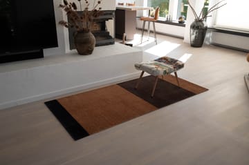 Stripes Flurteppich horizontal - Cognac-dark brown-black, 90x200 cm - tica copenhagen