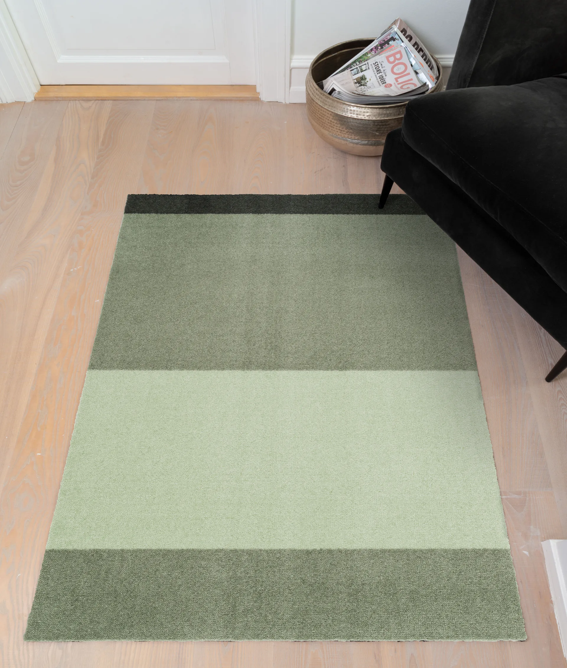 Stripes Flurteppich horizontal, Green, 67 x 120cm tica copenhagen