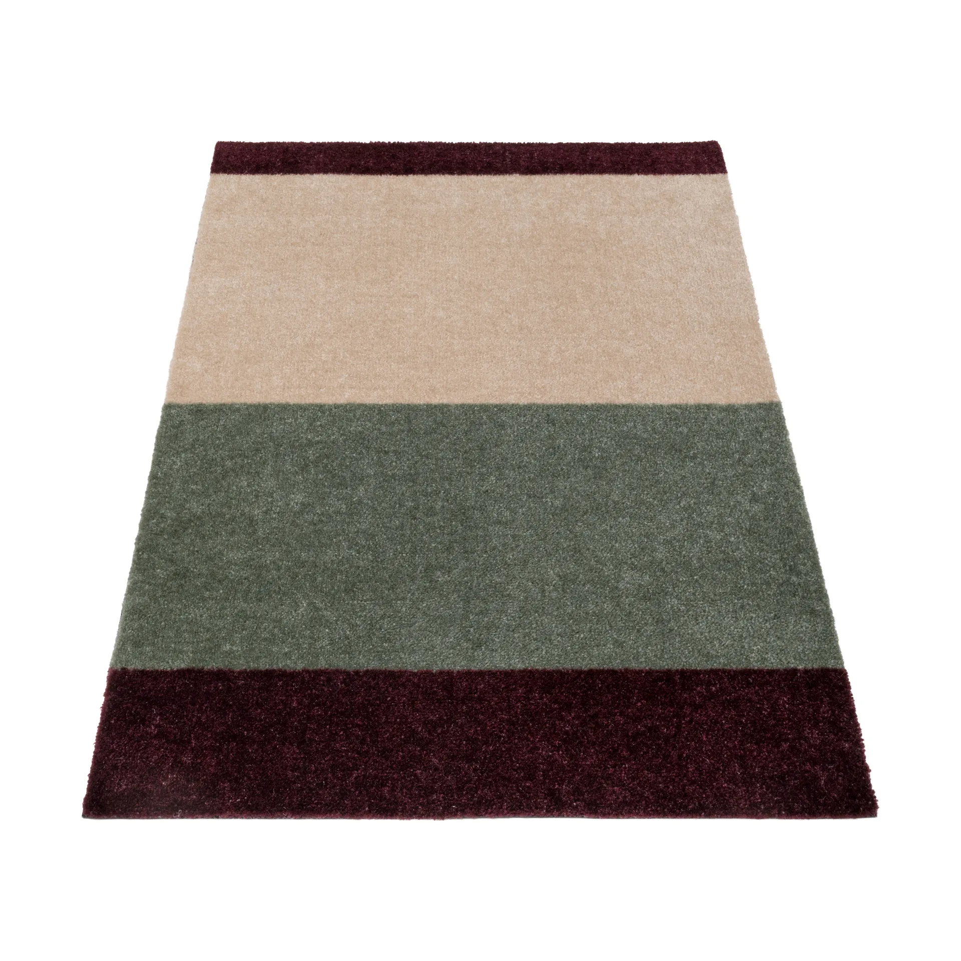 Stripes Flurteppich horizontal, Green-ivory-bordeaux, 67x120 cm tica copenhagen