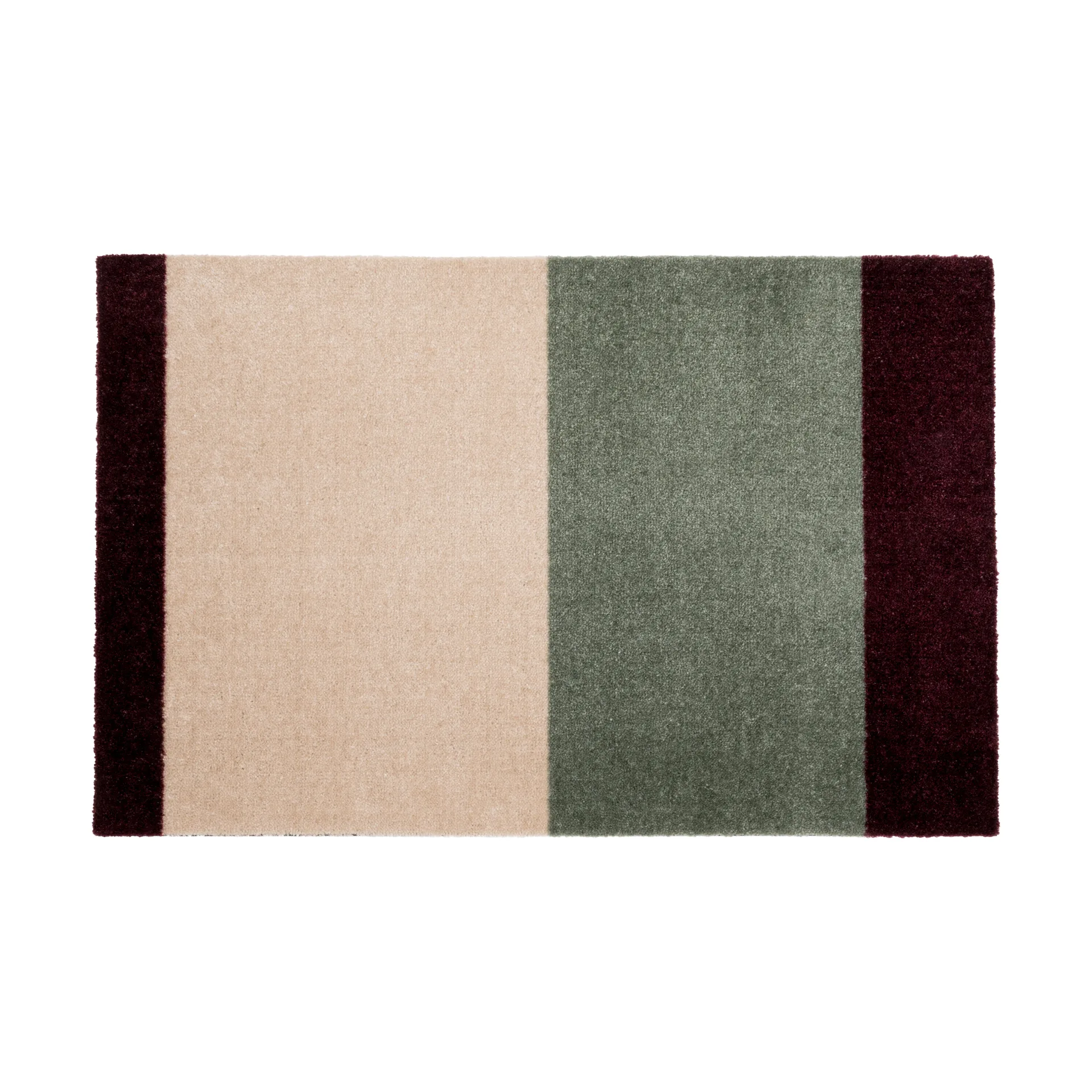 Stripes Flurteppich horizontal, Green-ivory-bordeaux, 67x120 cm tica copenhagen