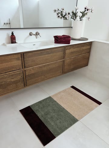 Stripes Flurteppich horizontal - Green-ivory-bordeaux, 67x120 cm - tica copenhagen
