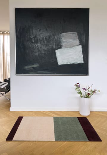 Stripes Flurteppich horizontal - Green-ivory-bordeaux, 67x120 cm - tica copenhagen