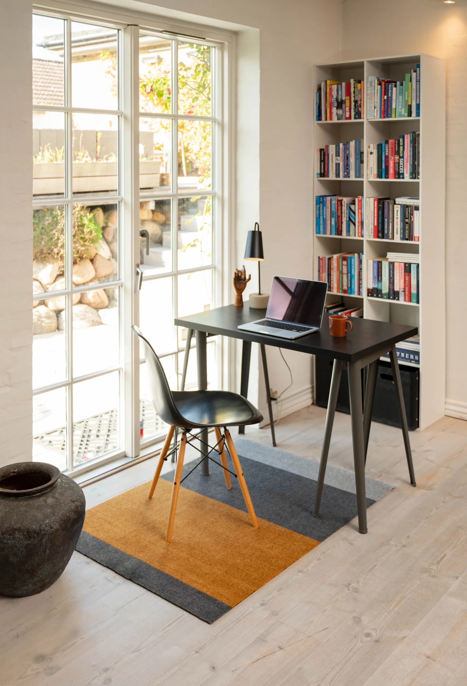 Stripes Flurteppich horizontal, Grey-grey-dijon, 90 x 130cm tica copenhagen