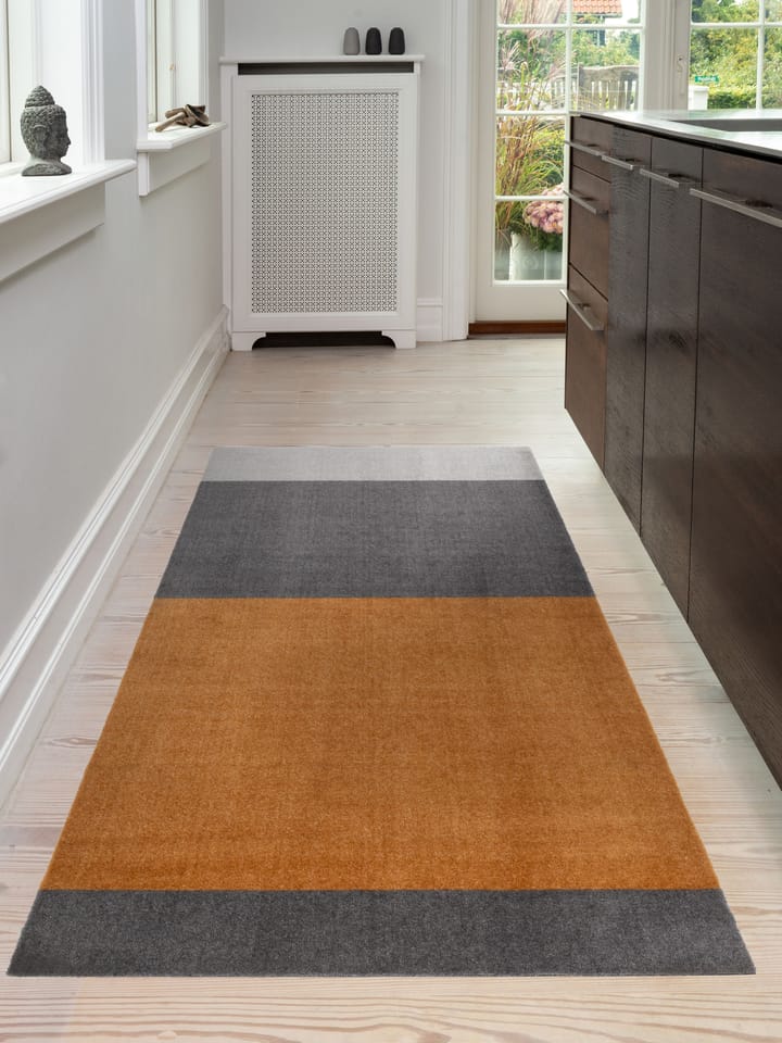 Stripes Flurteppich horizontal, Grey-grey-dijon, 90 x 200cm tica copenhagen