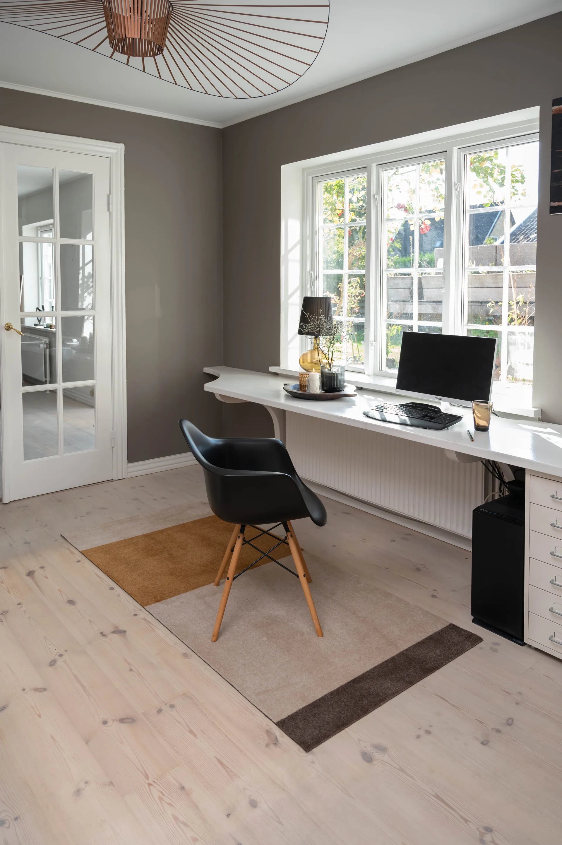 Stripes Flurteppich horizontal, Ivory-dijon-brown, 90 x 200cm tica copenhagen