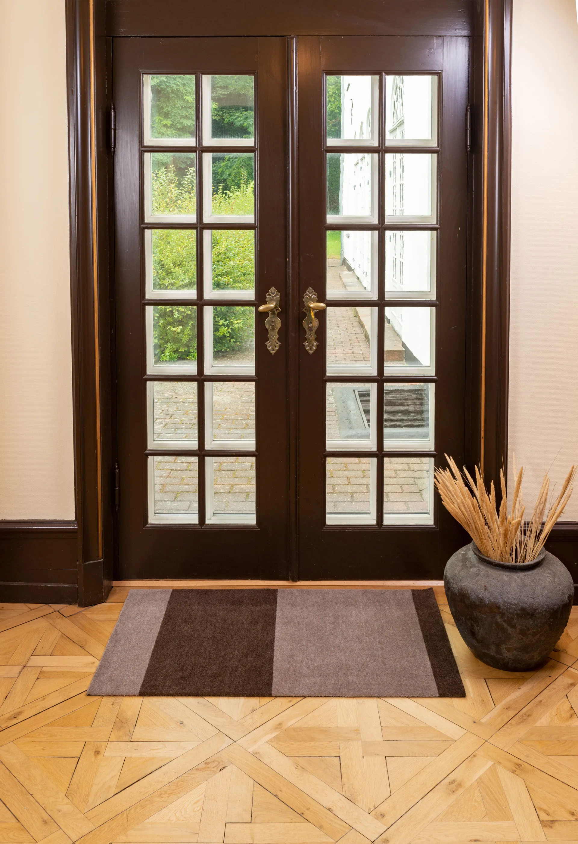 Stripes Flurteppich horizontal, Sand-brown, 67 x 120cm tica copenhagen