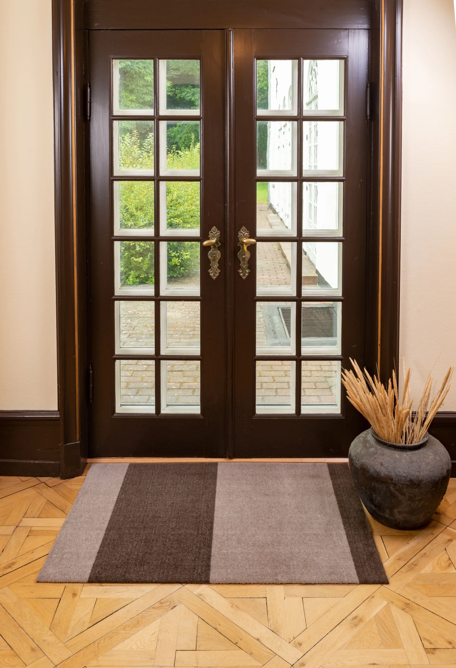 Stripes Flurteppich horizontal, Sand-brown, 90 x 130cm tica copenhagen