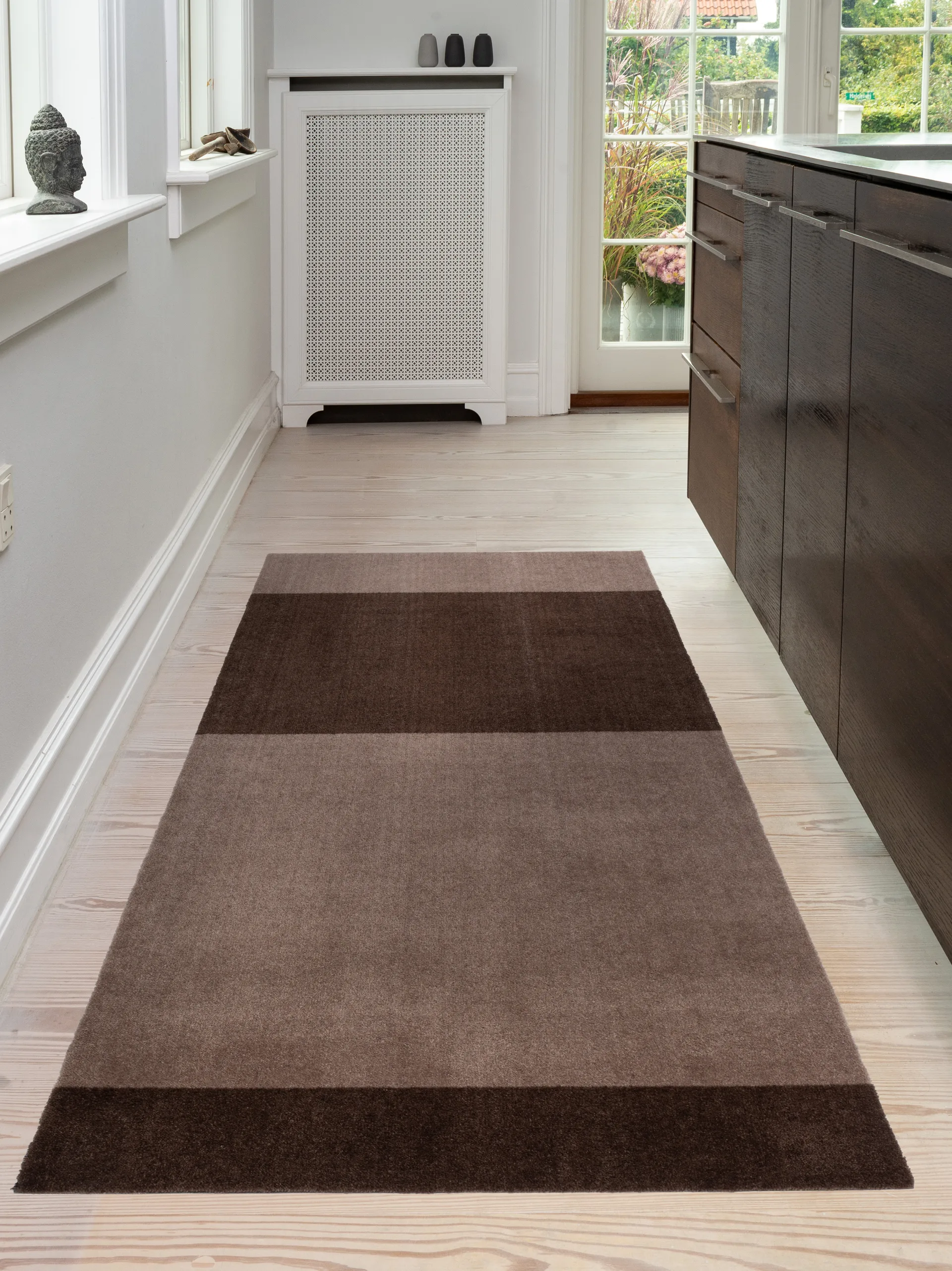 Stripes Flurteppich horizontal, Sand-brown, 90 x 200cm tica copenhagen