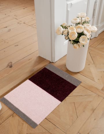 Stripes horizontal Fußabstreifer - Bordeaux-rose-sand, 40x60 cm - tica copenhagen