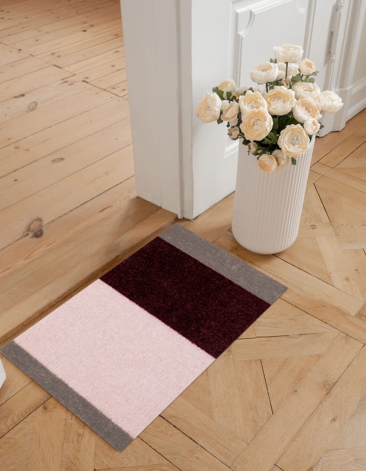 Stripes horizontal Fußabstreifer, Bordeaux-rose-sand, 40x60 cm tica copenhagen