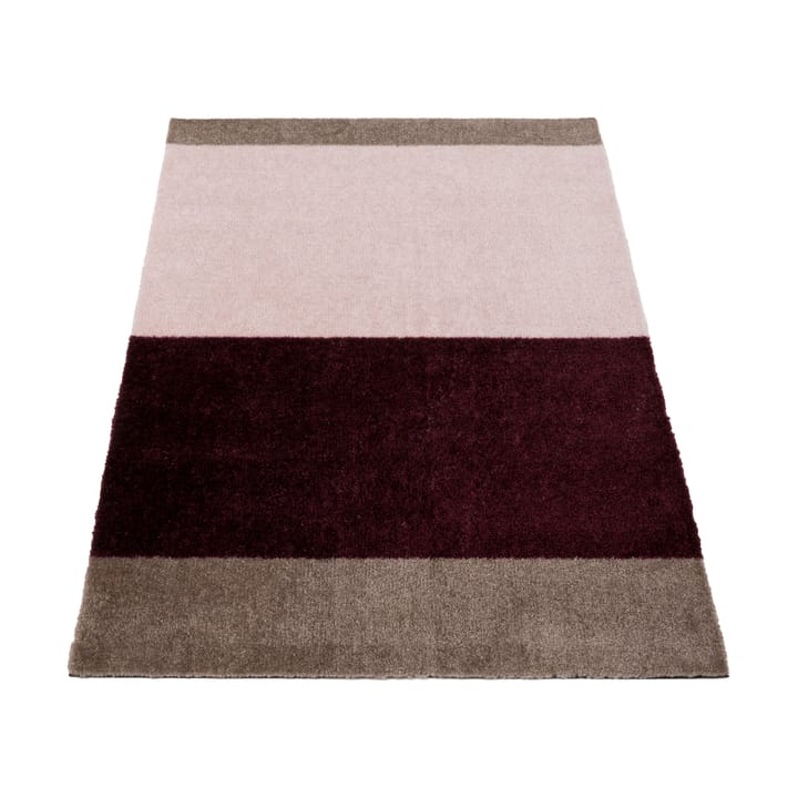 Stripes horizontal Fußabstreifer, Bordeaux-rose-sand, 60x90 cm tica copenhagen