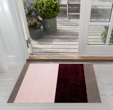 Stripes horizontal Fußabstreifer - Bordeaux-rose-sand, 60x90 cm - tica copenhagen