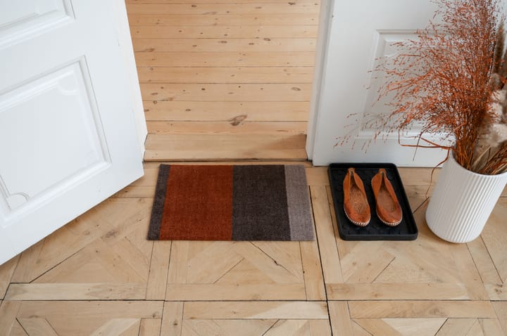 Stripes horizontal Fußabstreifer, Brown-terrakotta, 40 x 60cm tica copenhagen