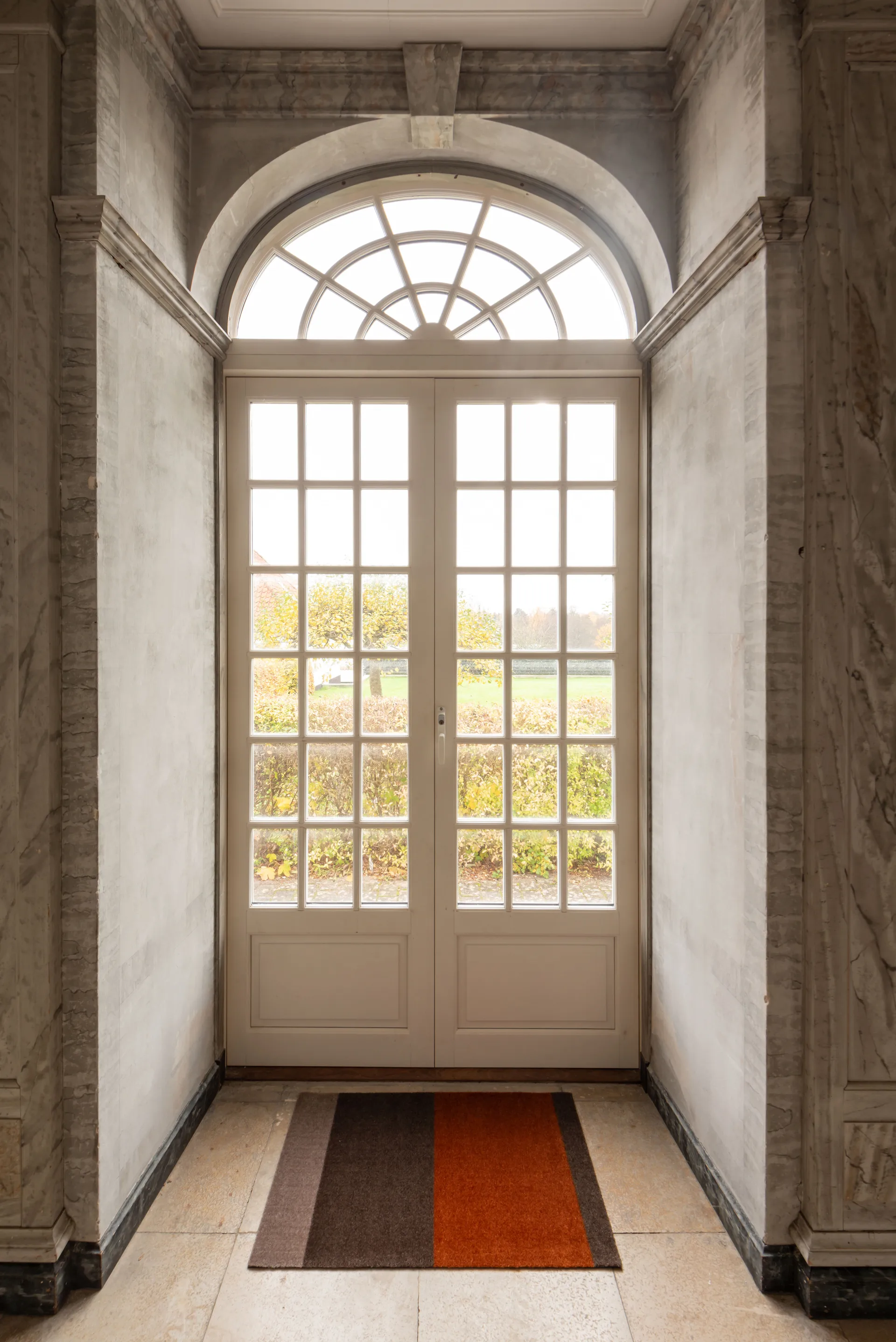 Stripes horizontal Fußabstreifer, Brown-terrakotta, 60 x 90cm tica copenhagen