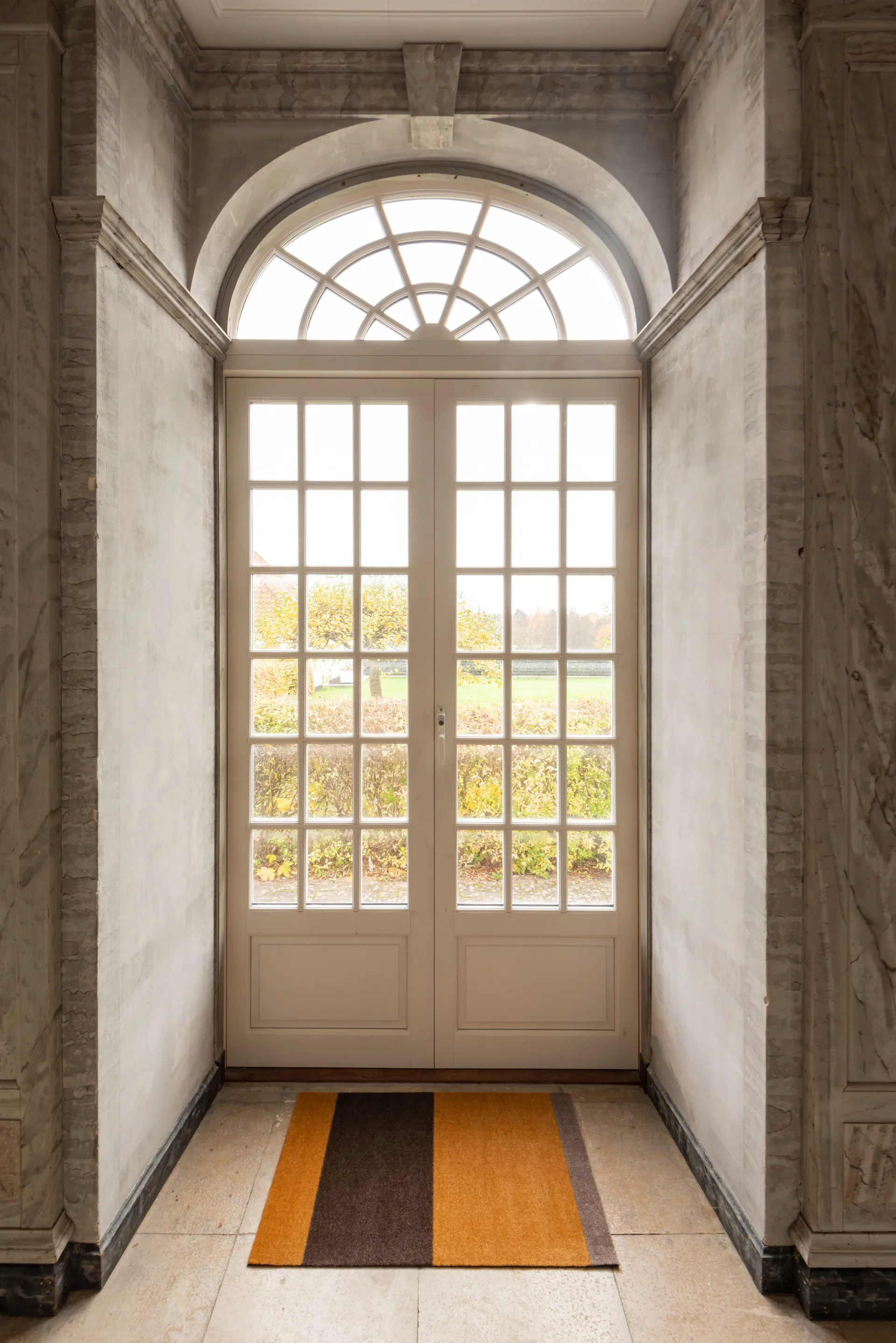 Stripes horizontal Fußabstreifer, Dijon-brown-sand, 60 x 90cm tica copenhagen