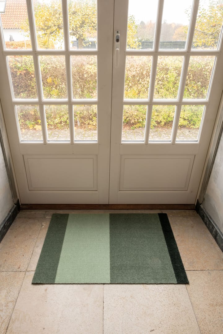 Stripes horizontal Fußabstreifer, Green, 60 x 90cm tica copenhagen