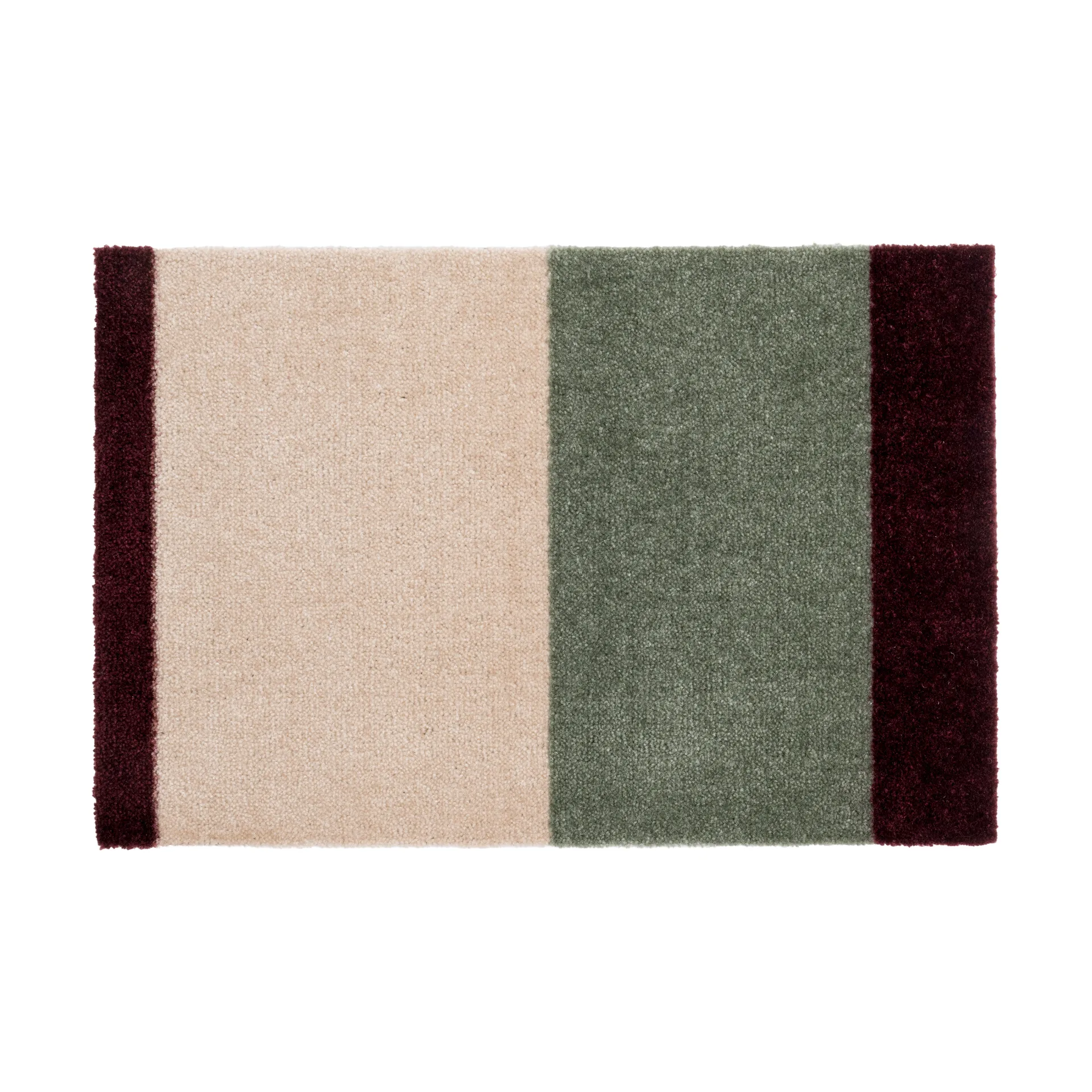 Stripes horizontal Fußabstreifer, Green-ivory-bordeaux, 40x60 cm tica copenhagen