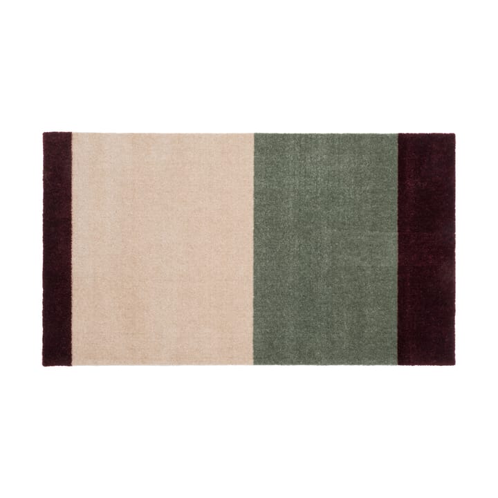 Stripes horizontal Fußabstreifer - Green-ivory-bordeaux, 60x90 cm - Tica copenhagen