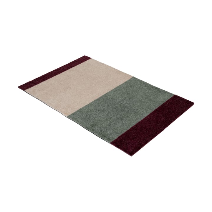 Stripes horizontal Fußabstreifer, Green-ivory-bordeaux, 60x90 cm tica copenhagen