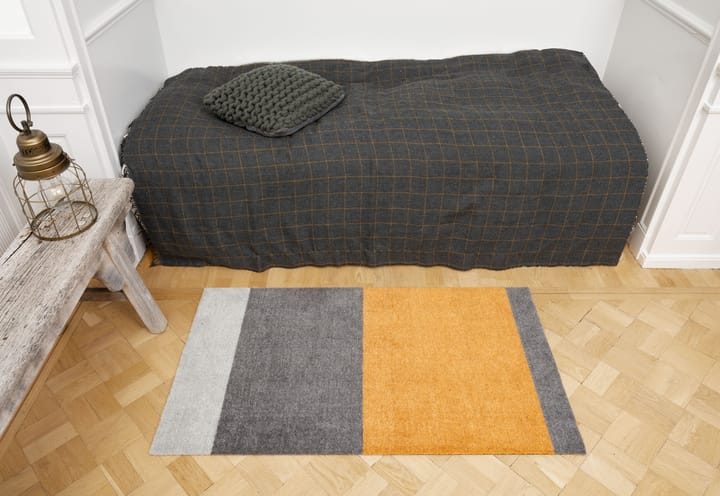 Stripes horizontal Fußabstreifer, Grey-grey-dijon, 60 x 90cm tica copenhagen
