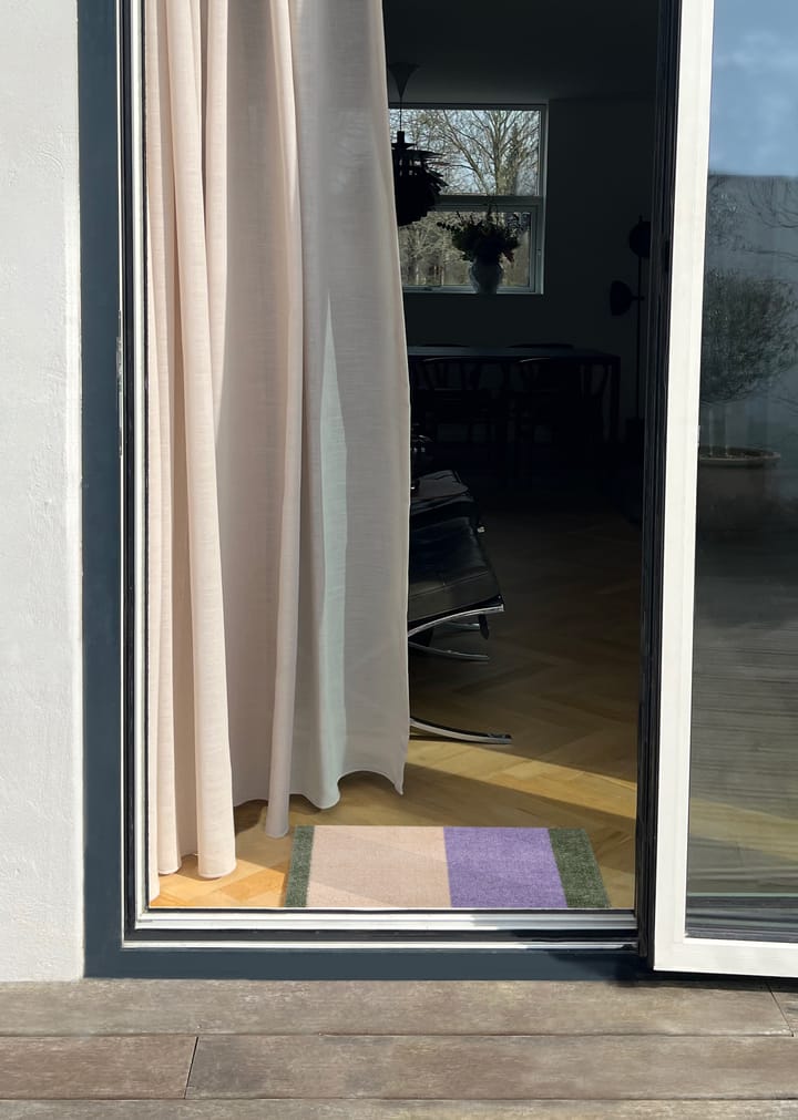 Stripes horizontal Fußabstreifer, Lilac-ivory-green, 40x60 cm tica copenhagen