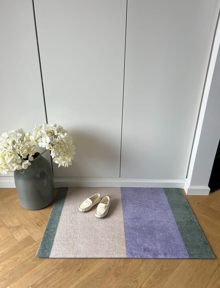 Stripes horizontal Fußabstreifer, Lilac-ivory-green, 60x90 cm tica copenhagen