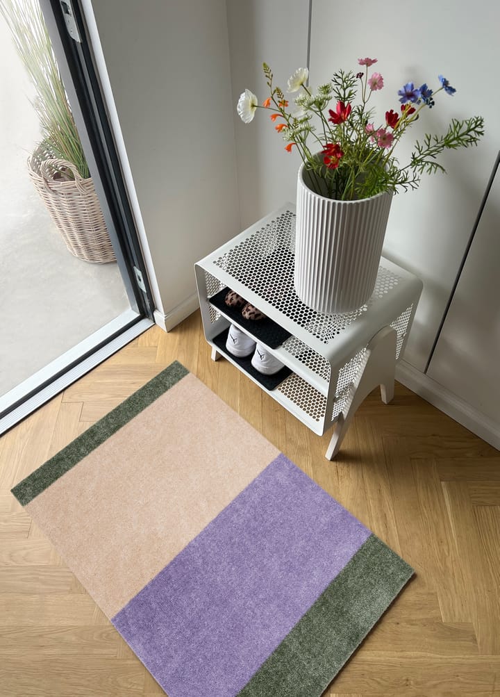 Stripes horizontal Fußabstreifer, Lilac-ivory-green, 60x90 cm tica copenhagen