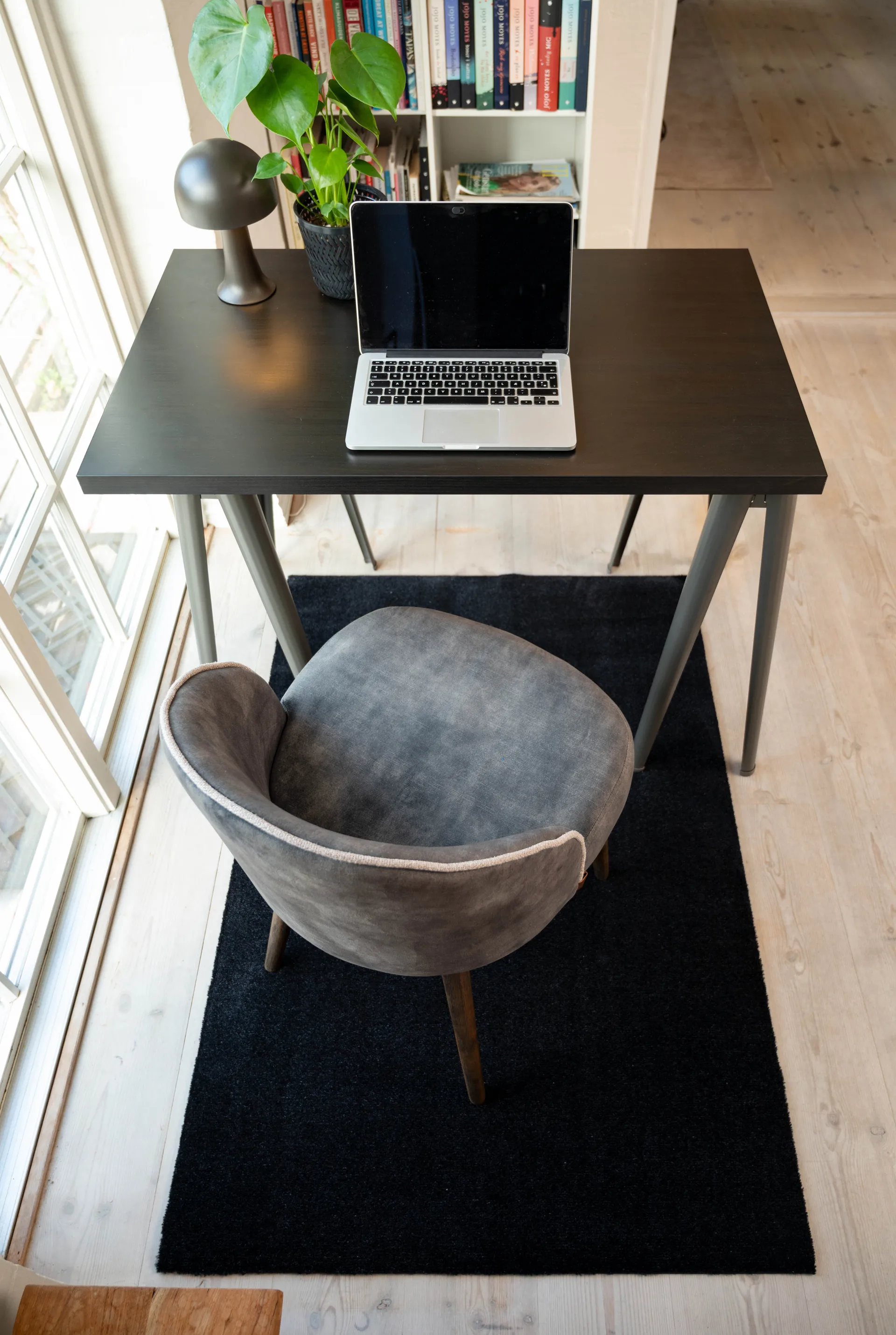 Unicolor Flurteppich, Black, 90 x 130cm tica copenhagen