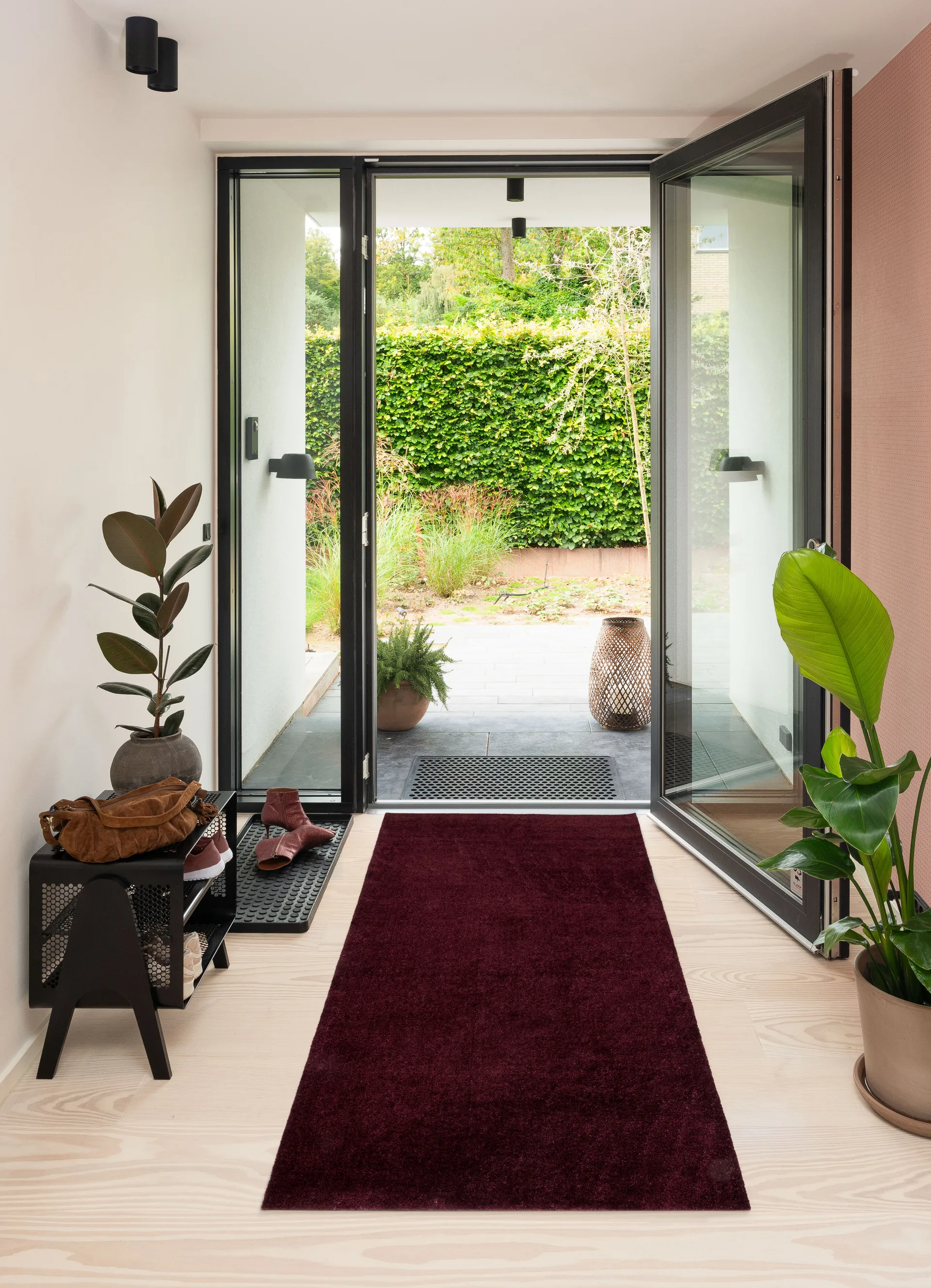 Unicolor Flurteppich, Bordeaux, 90x200 cm tica copenhagen