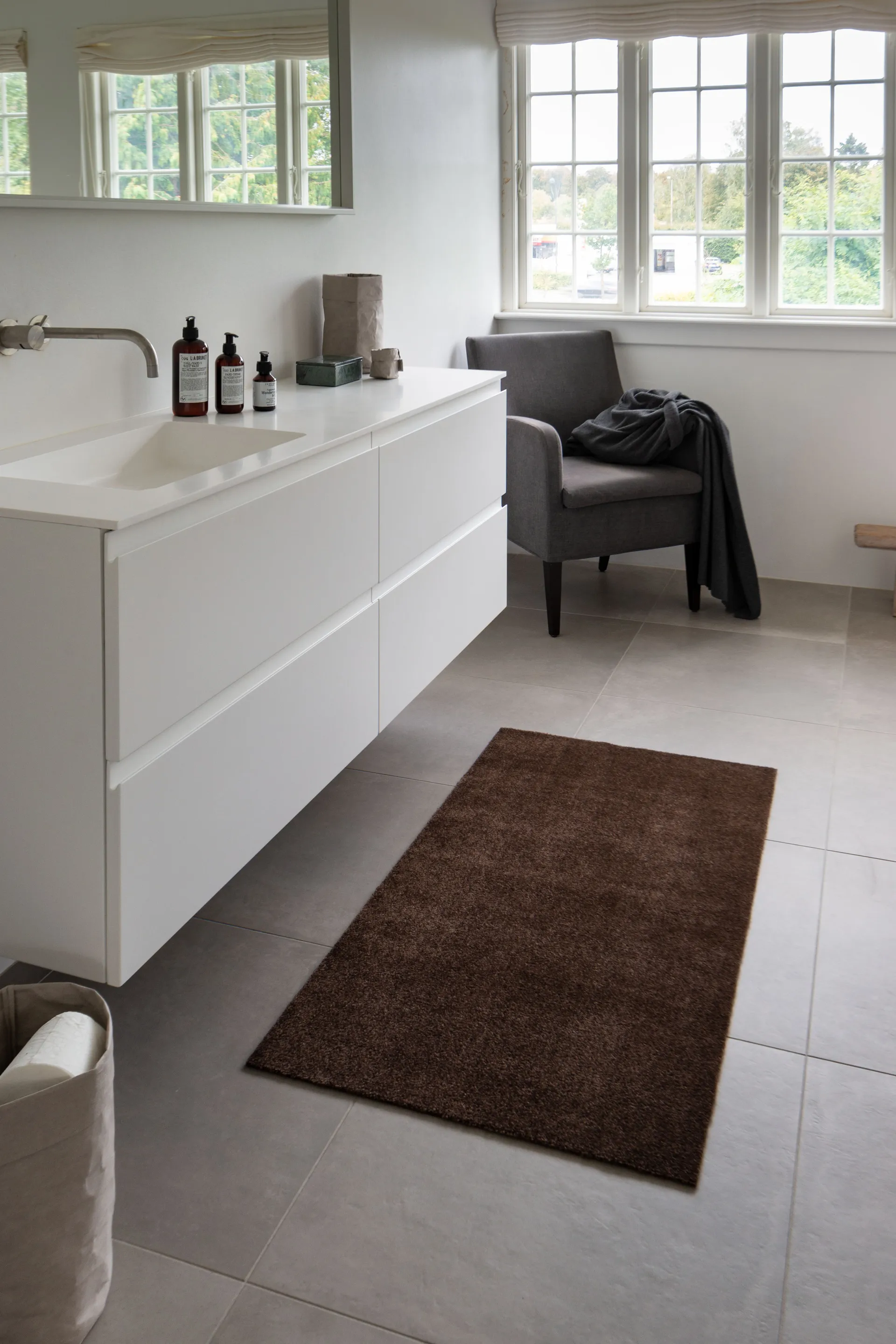 Unicolor Flurteppich, Brown, 67 x 120cm tica copenhagen