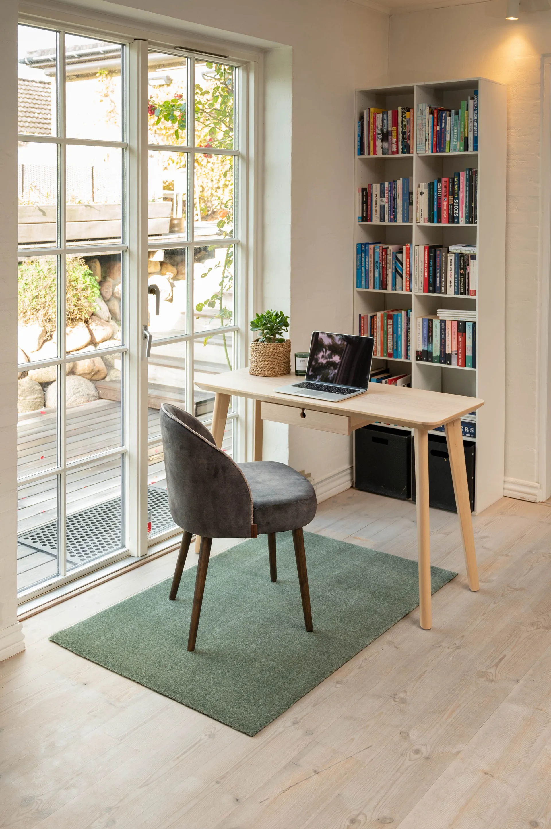 Unicolor Flurteppich, Dusty green, 90 x 130cm tica copenhagen