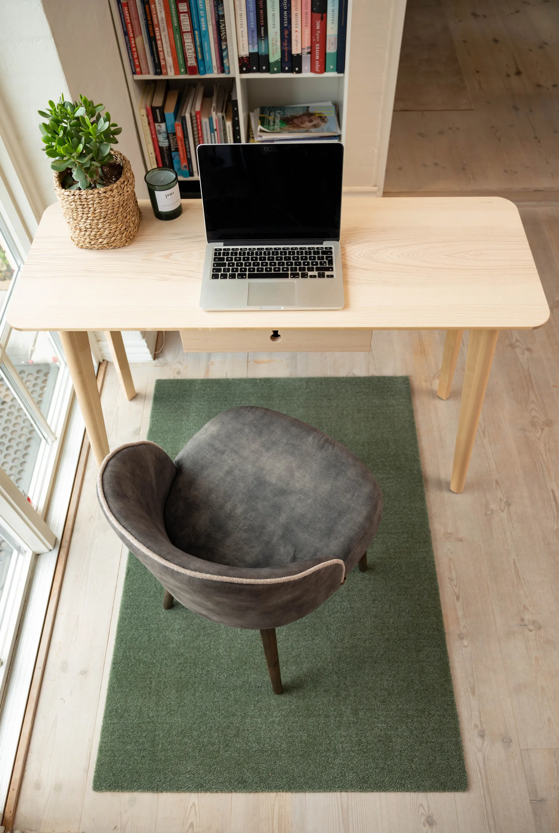 Unicolor Flurteppich, Dusty green, 90 x 130cm tica copenhagen