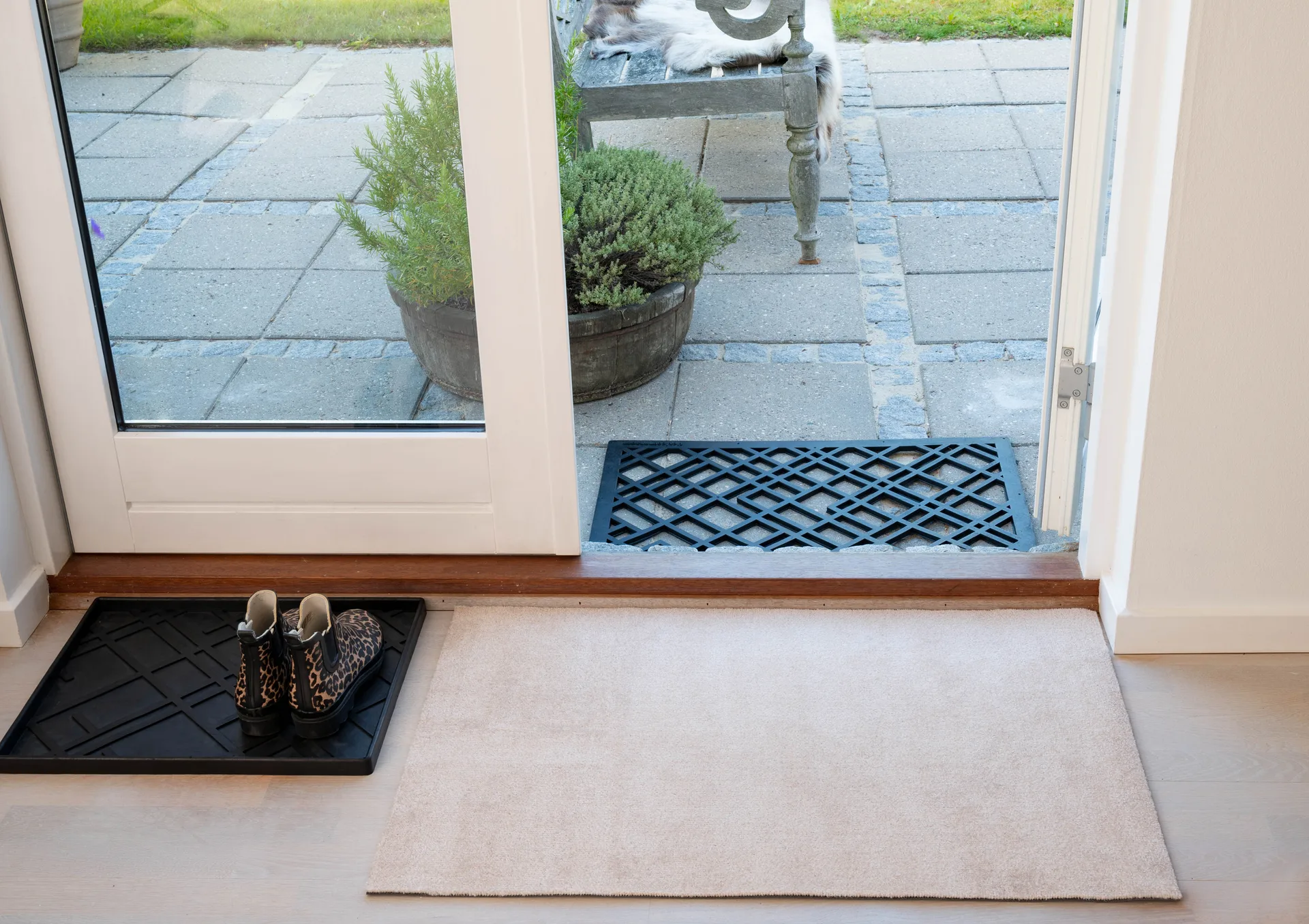 Unicolor Fußabstreifer, Ivory, 60 x 90cm tica copenhagen