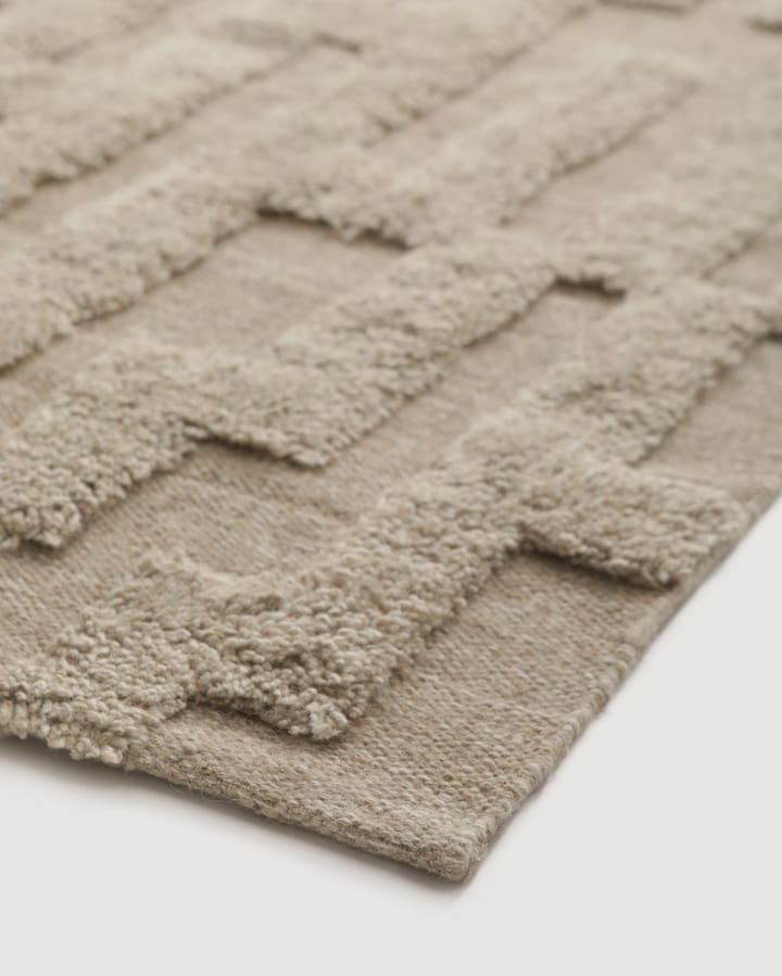 Bielke Wollteppich 160x230 cm, Beige-melange Tinted