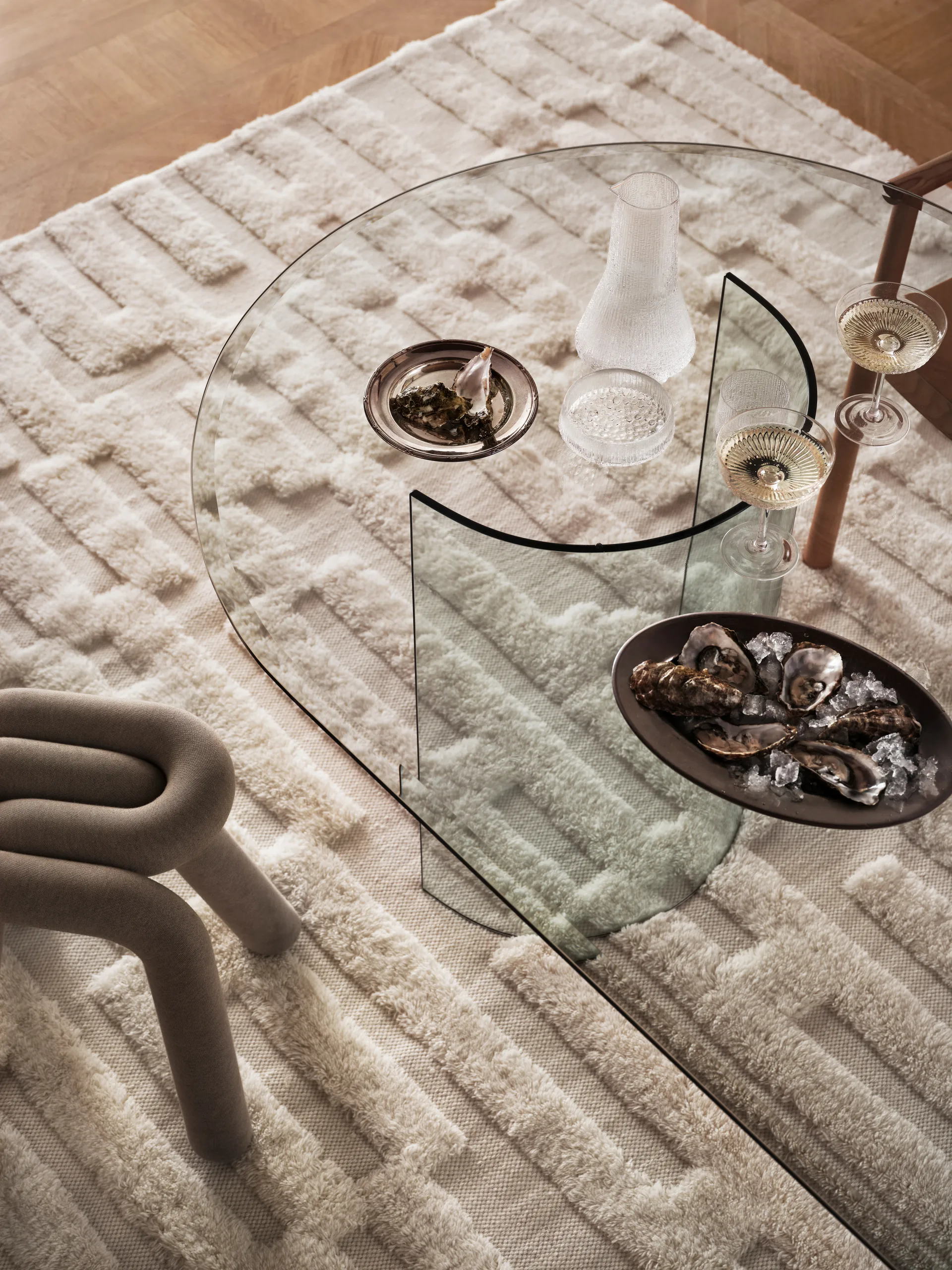 Bielke Wollteppich 160x230 cm, Offwhite Tinted