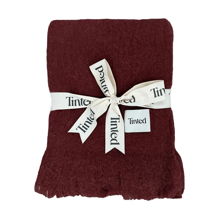 Fingal Wolldecke - Solid wine red, 130x170 cm - Tinted