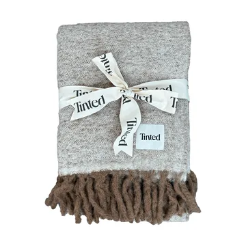 Fridh Mohairplaid - Brown-off white, 130×170 cm - Tinted