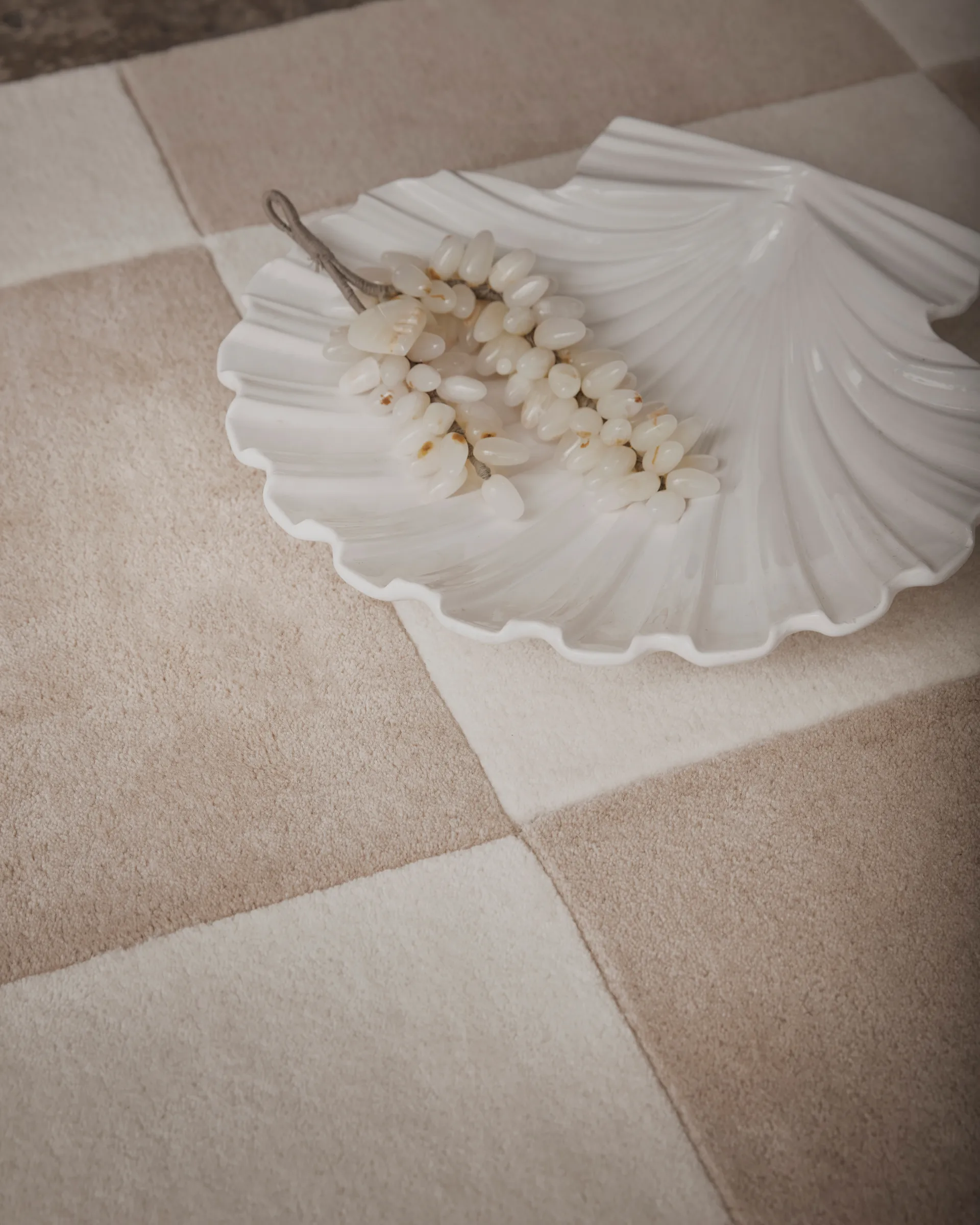Hafstrom Wollteppich 170x240 cm, Beige-white Tinted