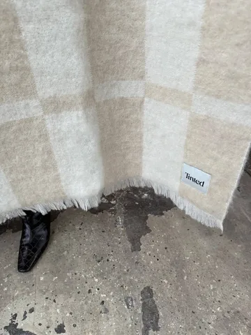 Hallin Mohair-Plaid - Beige-Off-White, 130 × 170 cm - Tinted