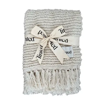 Janzen Bouclé-Plaid - Solid off white-natural, 130×170 cm - Tinted