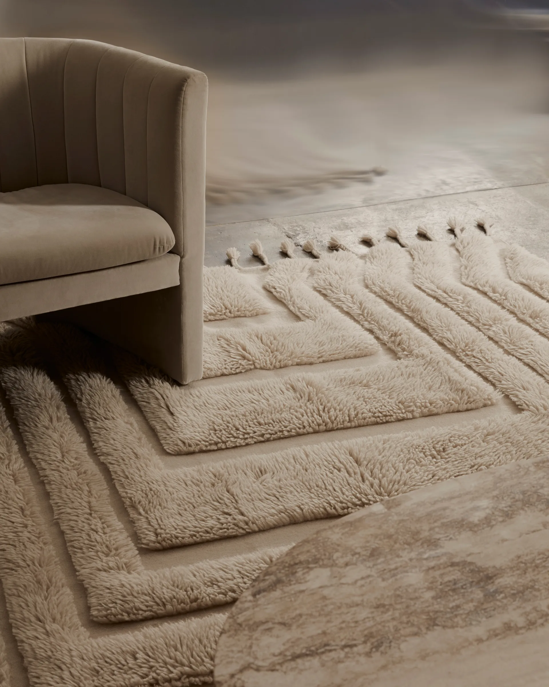 Kask Wollteppich 170x240 cm, Beige Tinted