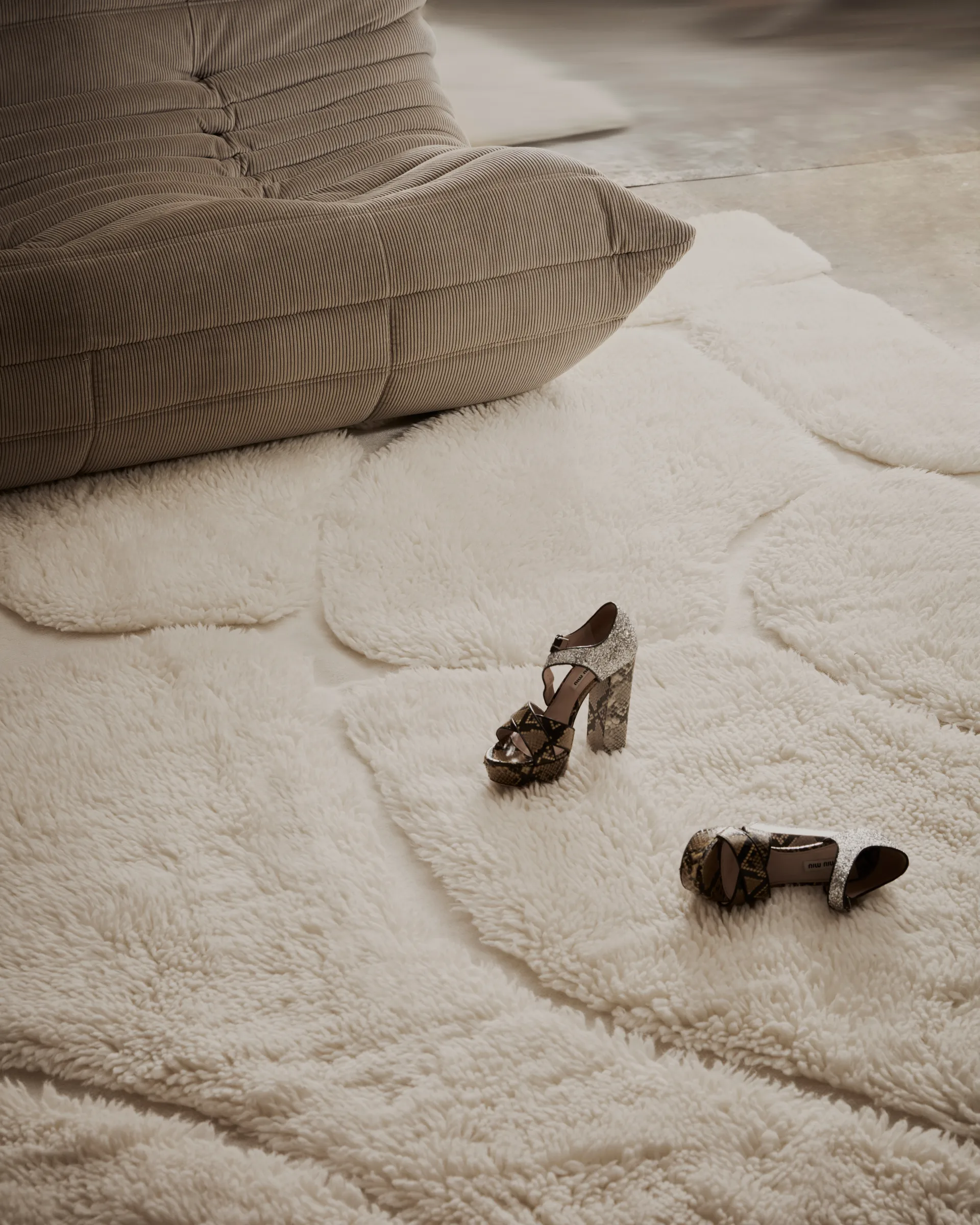 Kullin Wollteppich 200x300 cm, Offwhite Tinted