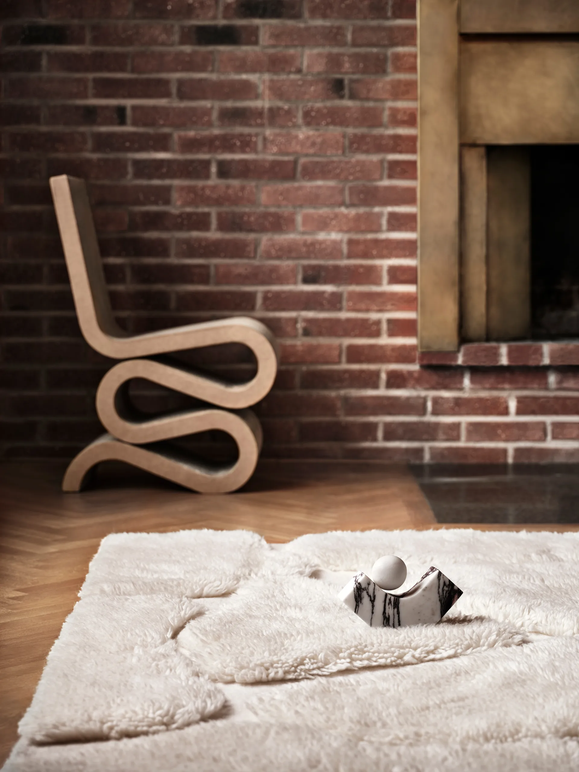 Kullin Wollteppich 200x300 cm, Offwhite Tinted