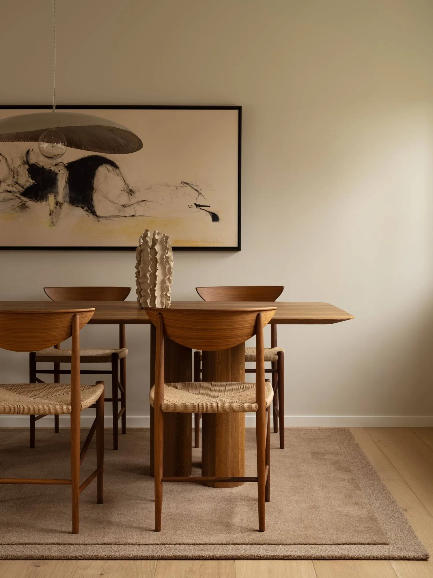 Louis Wollteppich, Beige brown, 250x350 cm Tinted