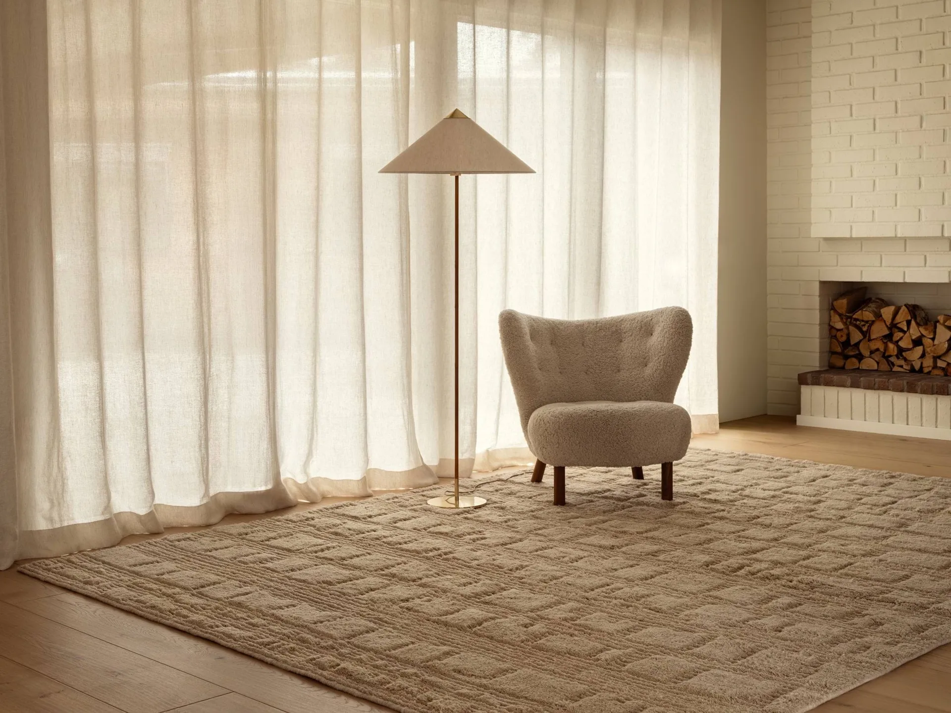 Lydahl Wollteppich, Beige, 200x300 cm Tinted