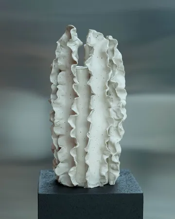 Melera Vase - Beige, 33x16 cm - Tinted