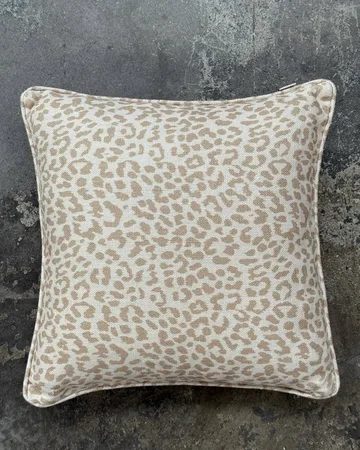 Norell Zierkissen - Leopard Beige-Off White, 50×50 cm - Tinted