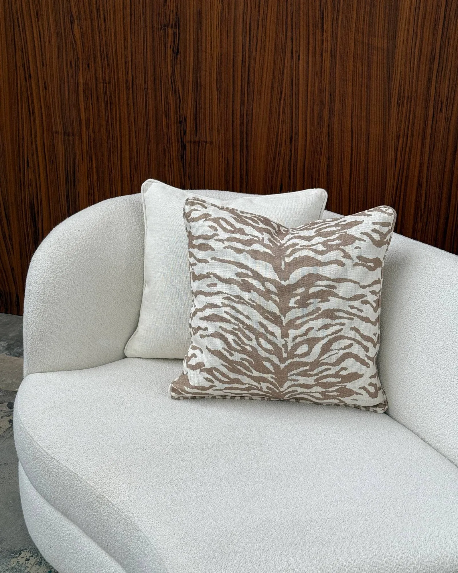 Norell Zierkissen, Tiger beige-off white, 50 x 50 cm Tinted