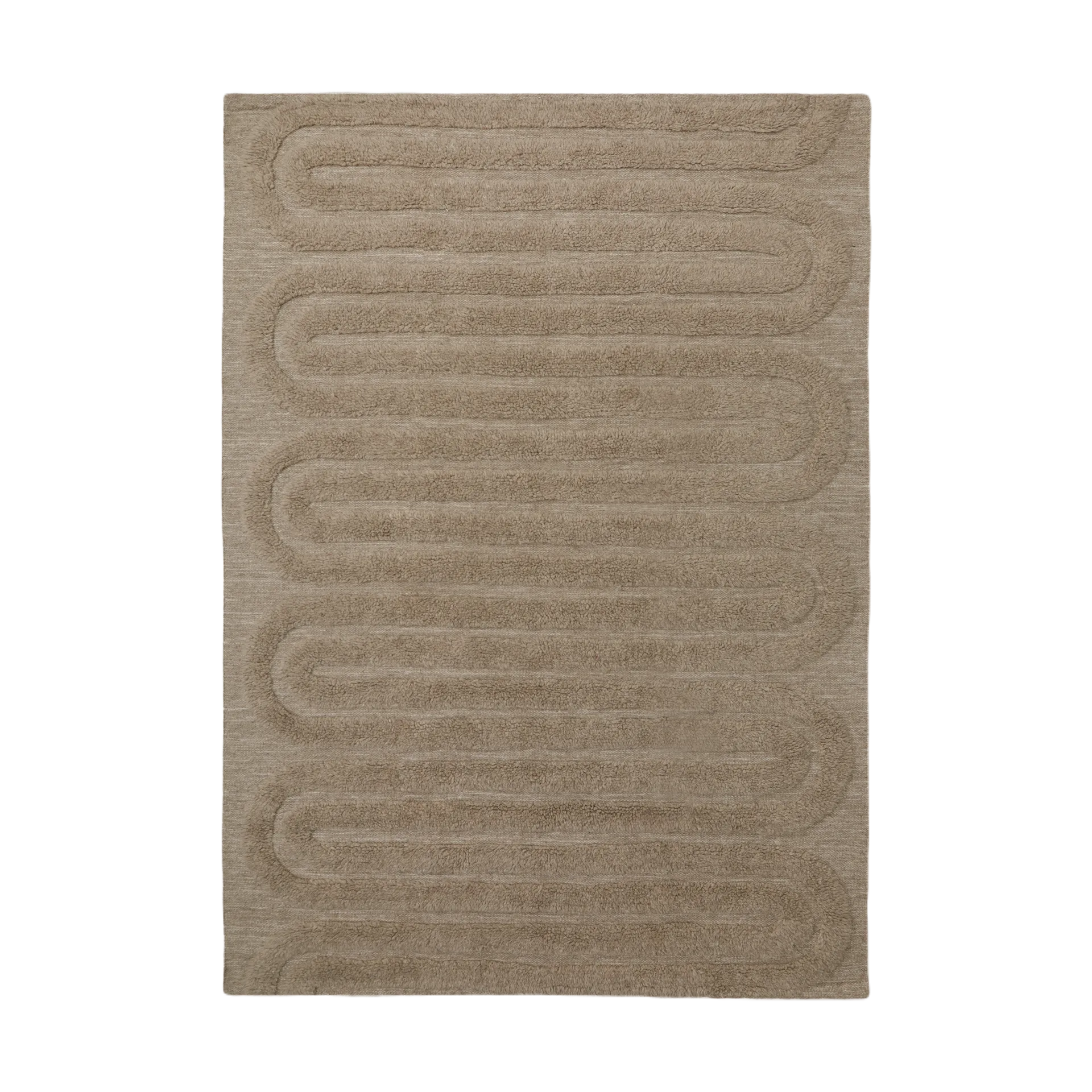 Riklund Wollteppich 160x230 cm, Beige-melange Tinted